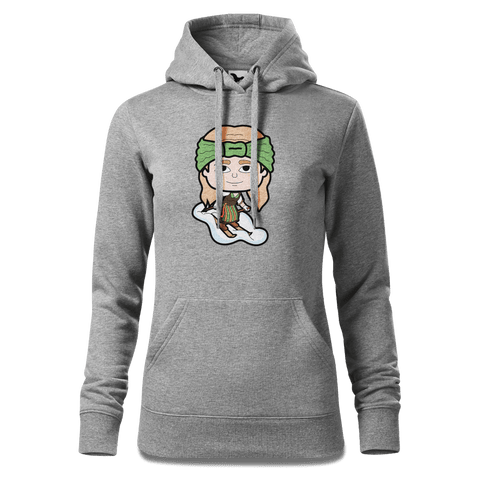 Die Sinzerin Skifahrer Sweatshirt Hoody Damen Grau Meliert Kieling Front
