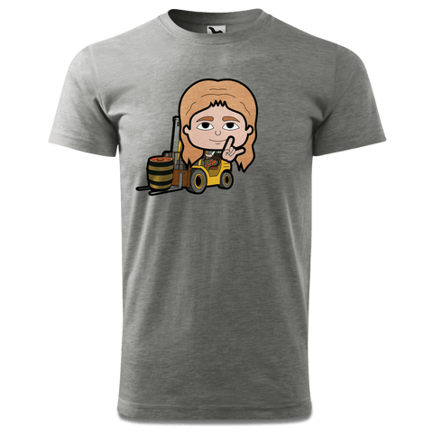 Die Sinzerin Staplerfahrer T Shirt Herren Grau Meliert Hofau Front