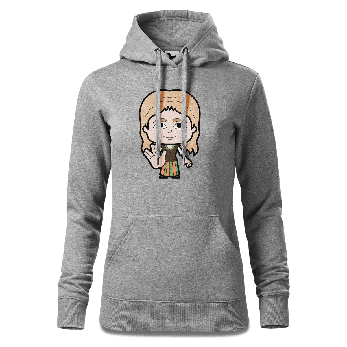 Die Sinzerin Star Trek Fingers Sweatshirt Hoody Damen Grau Meliert Kieling Front