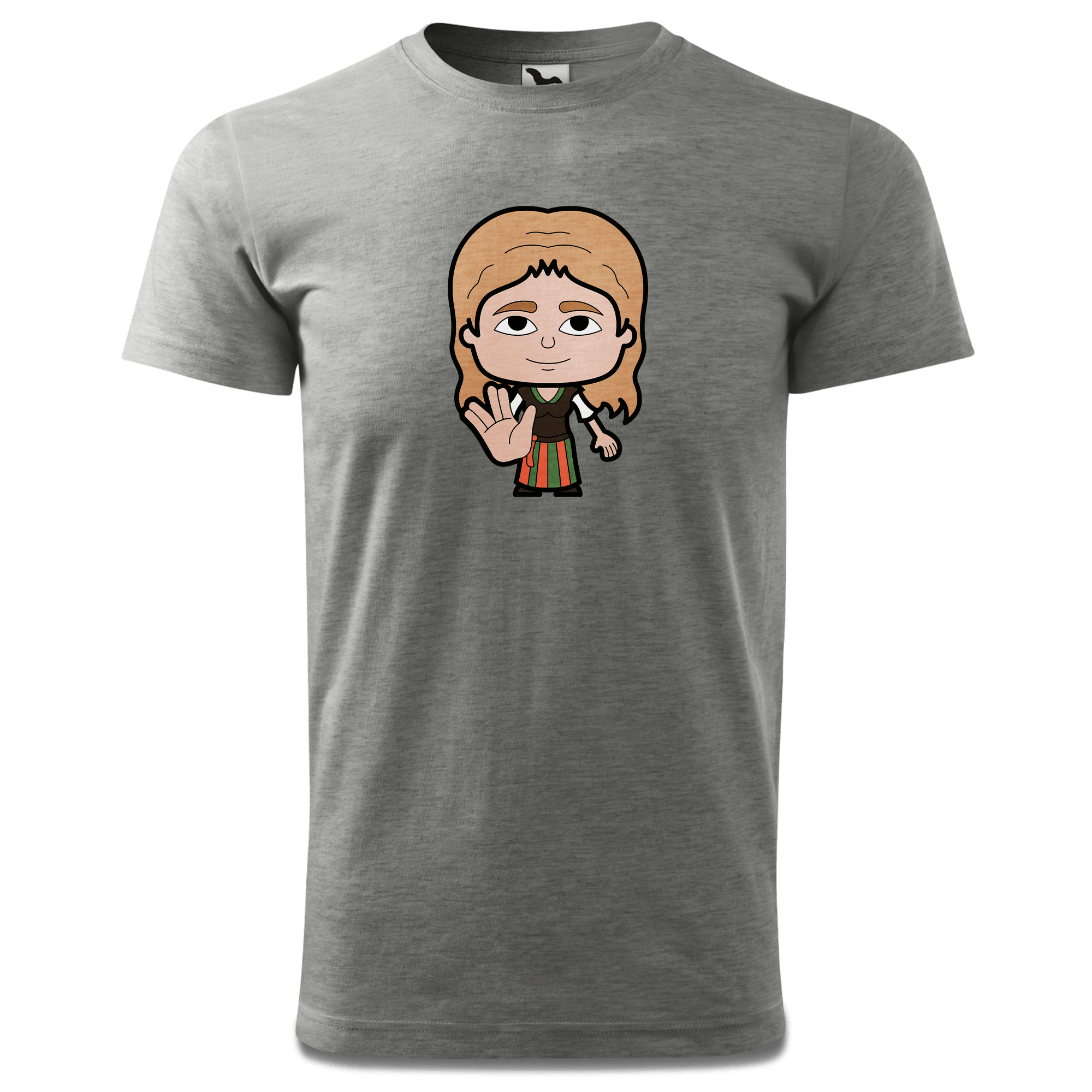 Die Sinzerin Star Trek Fingers T Shirt Herren Grau Meliert Hofau Front