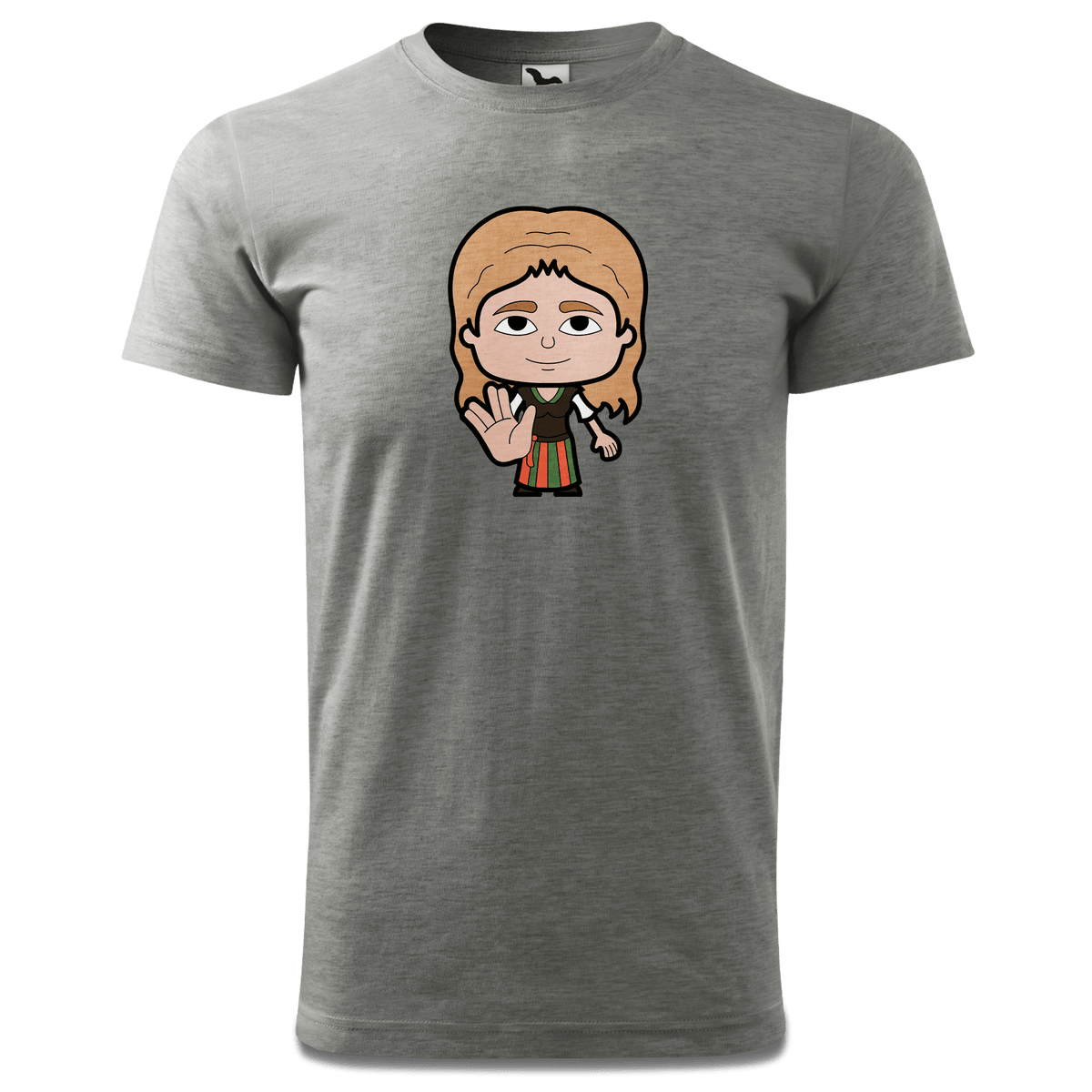 Die Sinzerin Star Trek Fingers T Shirt Herren Grau Meliert Hofau Front