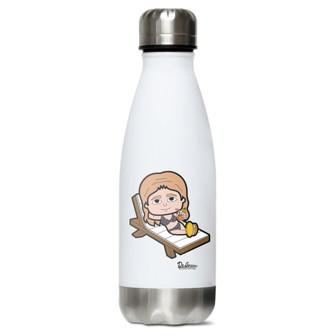 Die Sinzerin Summer Edition Edelstahl Thermoflasche 350ml Weiss Silber Kreuzspitze Front