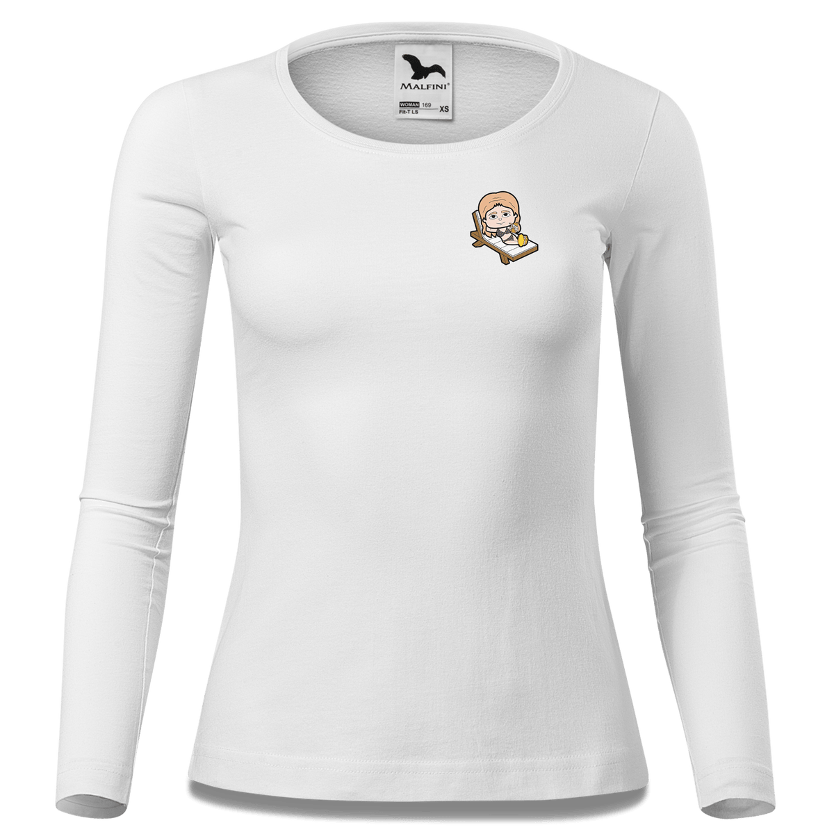 Die Sinzerin Summer Edition Longsleeve Fitted Damen Weiss Kronstauden Front
