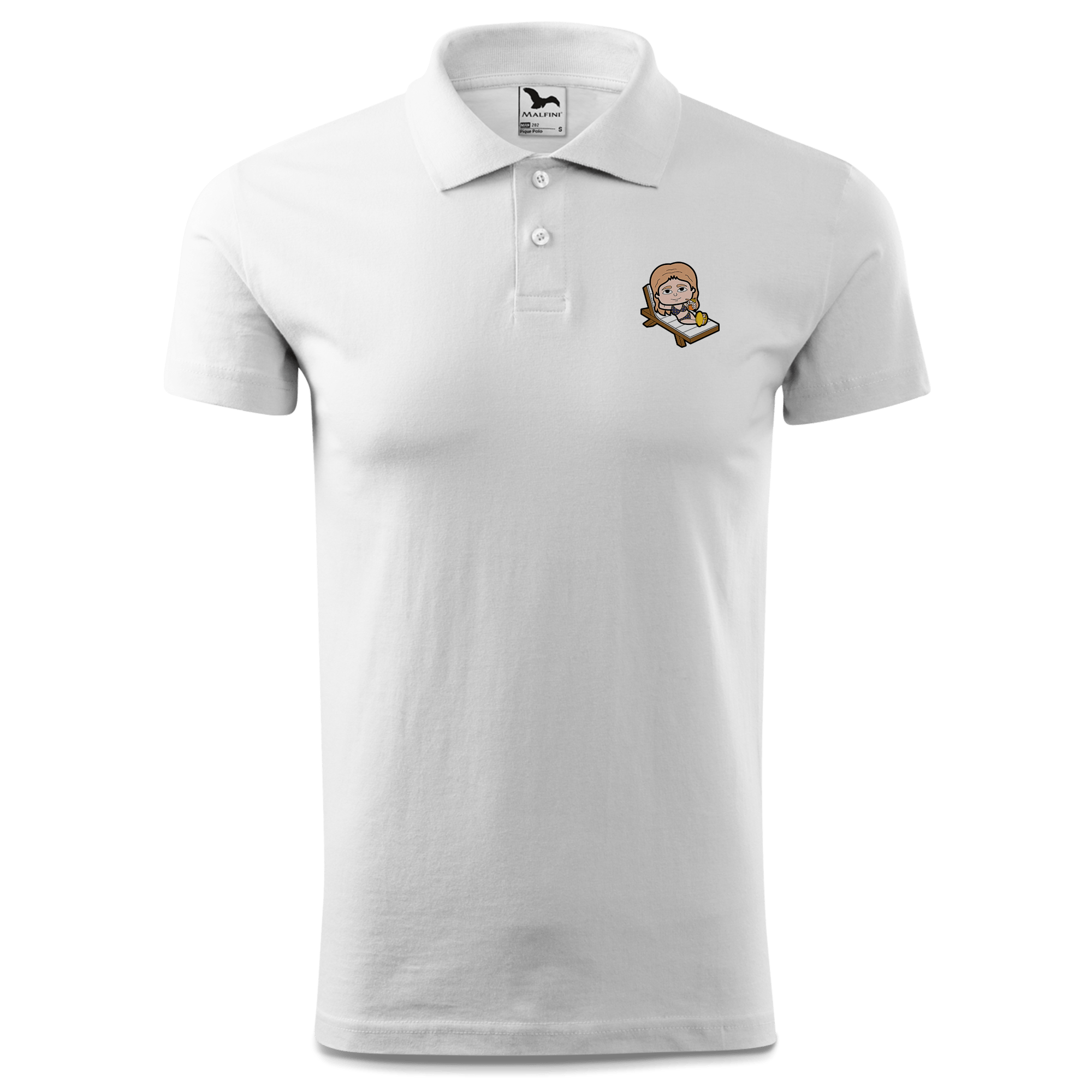 Die Sinzerin Summer Edition Polo Shirt Herren Weiss Murnau Front