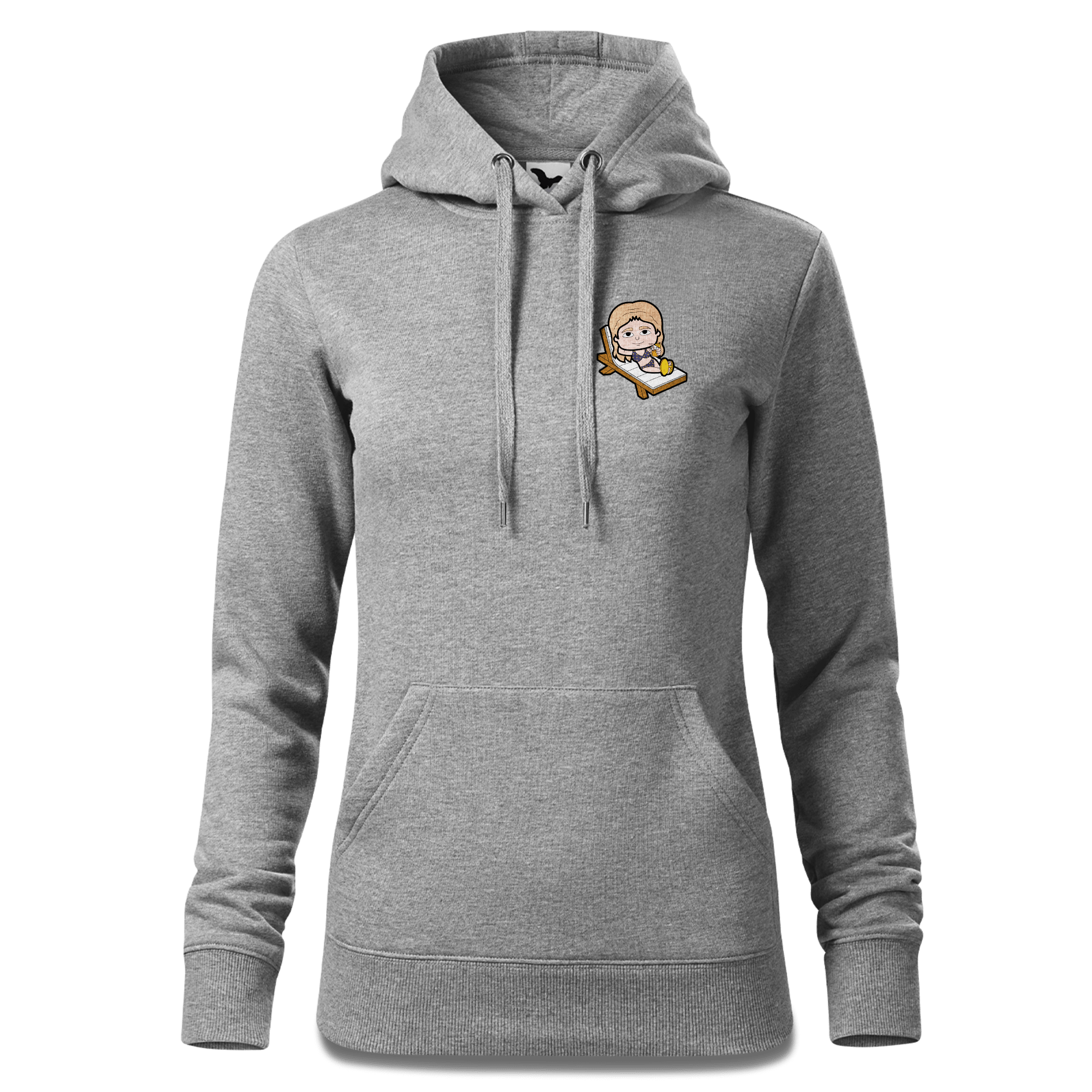Die Sinzerin Summer Edition Sweatshirt Hoody Damen Grau Meliert Kleinholzen Front