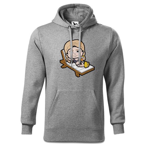 Die Sinzerin Summer Edition Sweatshirt Hoody Herren Grau Meliert Pulvermuehle Front