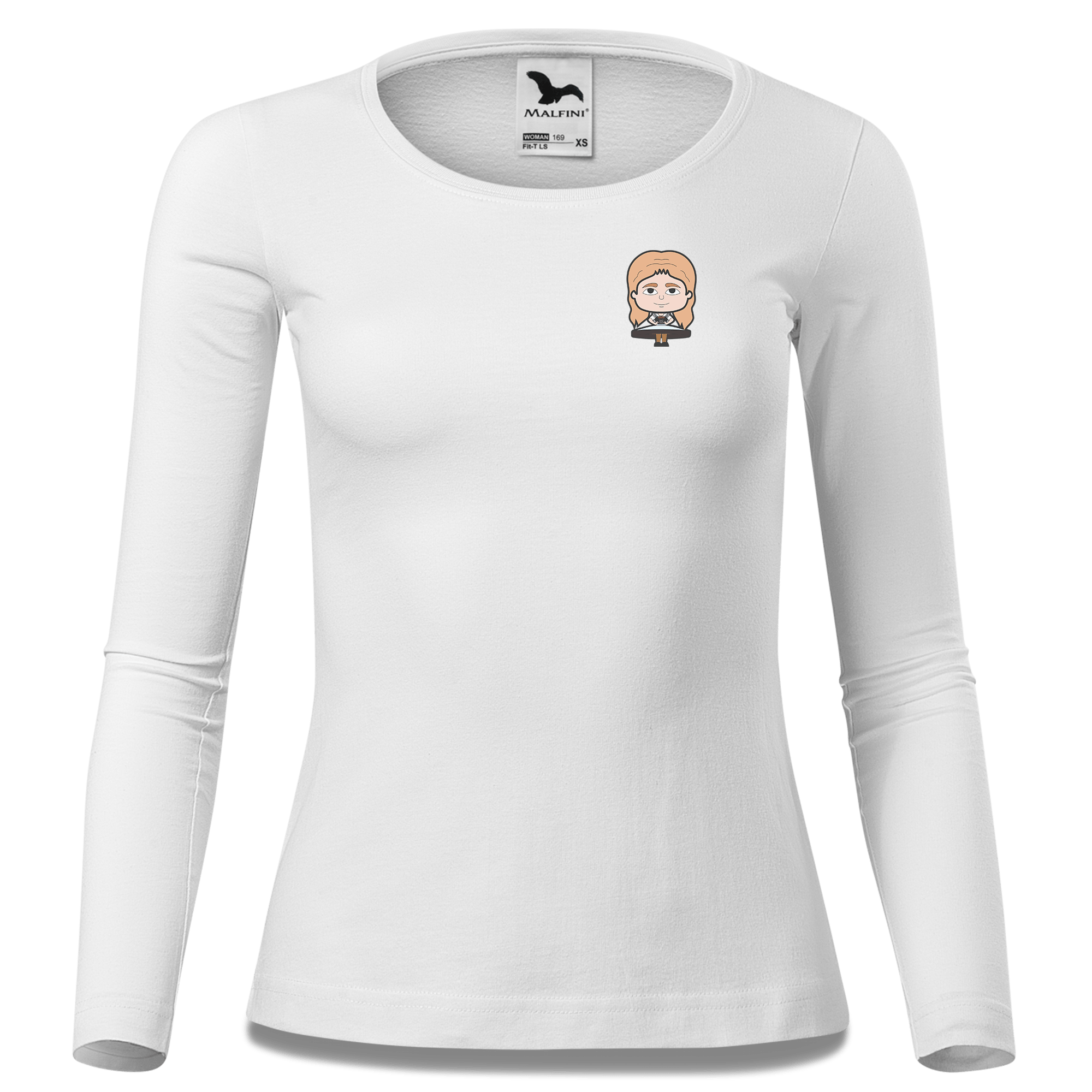 Die Sinzerin Trachtenverein Longsleeve Fitted Damen Weiss Kronstauden Front