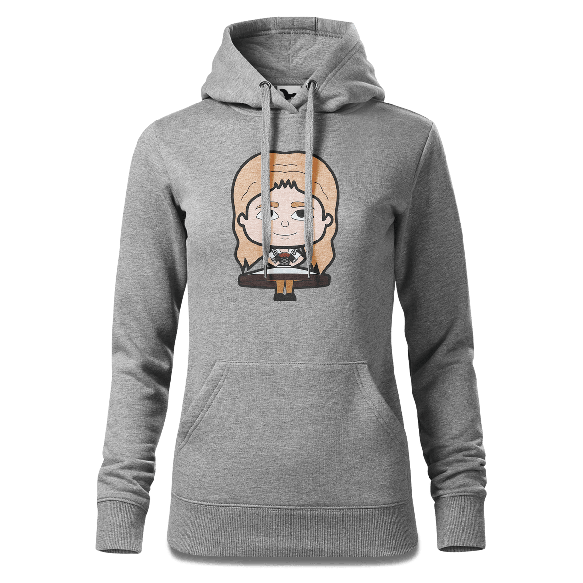 Die Sinzerin Trachtenverein Sweatshirt Hoody Damen Grau Meliert Kieling Front