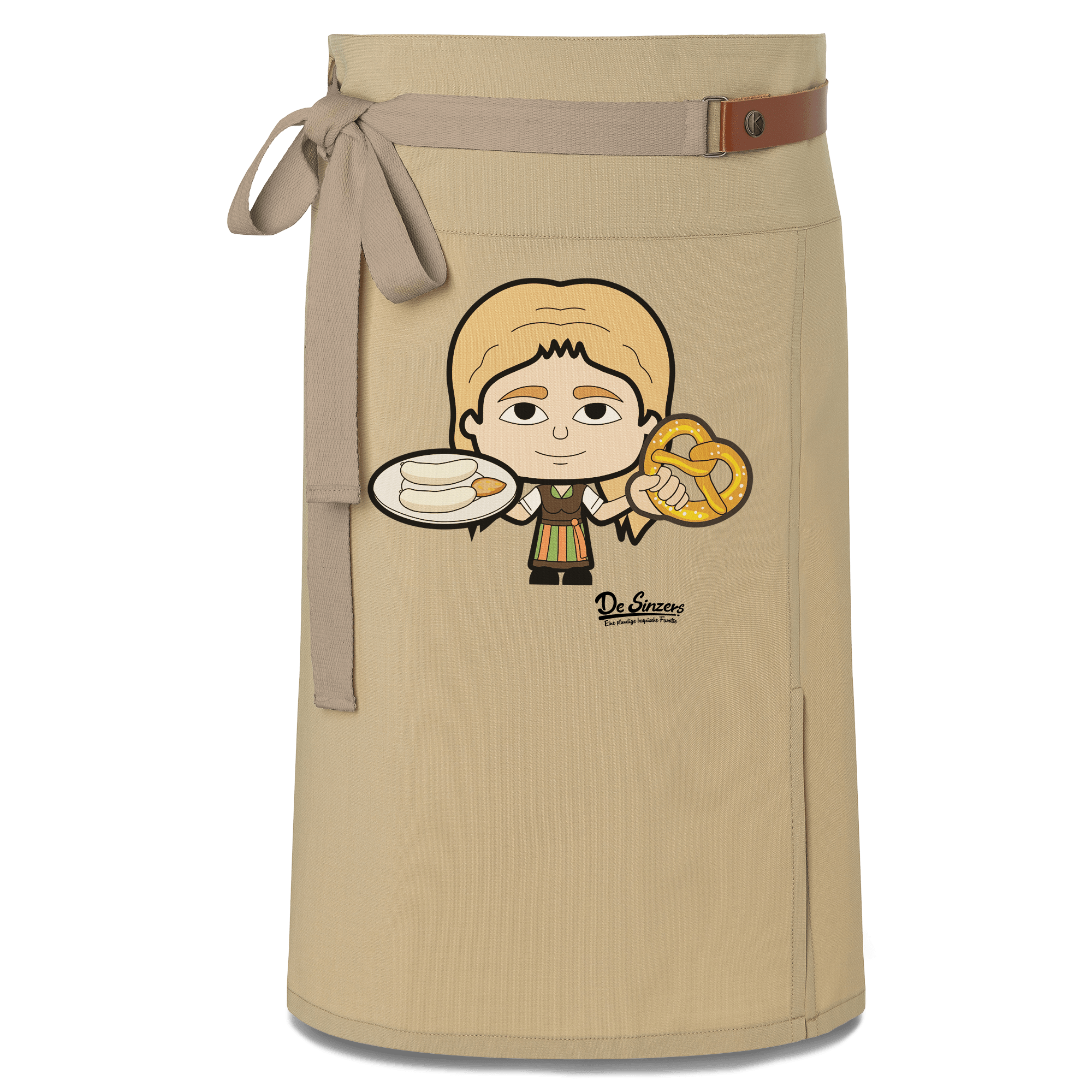 Die Sinzerin Weisswurscht und Brezn Schuerze Vorbinder Sand Nendlberg Front