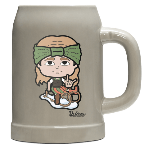 Die Sinzerin Winter Edition Bierkrug 500ml Grau Watzmann Front