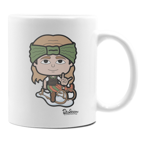 Die Sinzerin Winter Edition Keramik Kaffeetasse 330ml Weiss Rampoldplatte Front