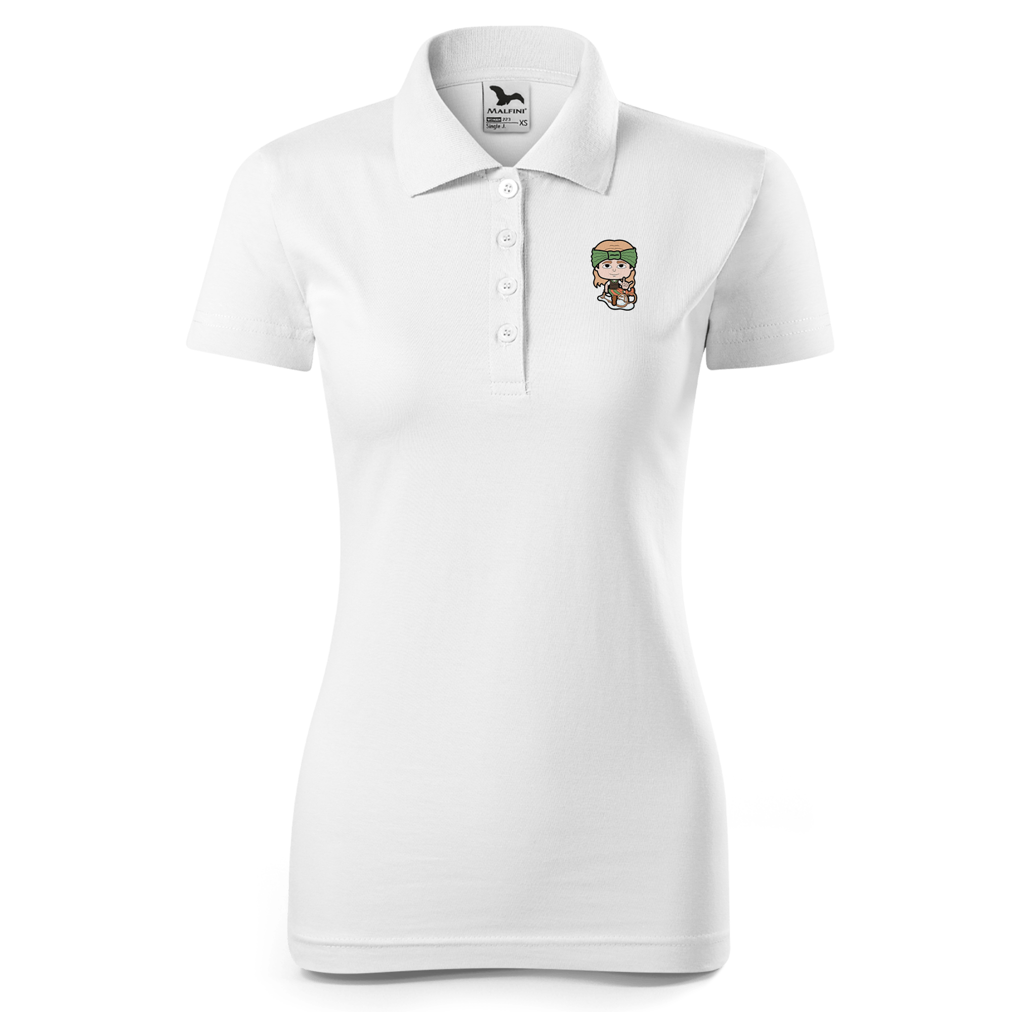 Die Sinzerin Winter Edition Polo Shirt Damen Weiss Simser Weg Front