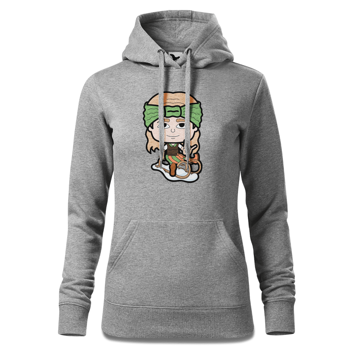 Die Sinzerin Winter Edition Sweatshirt Hoody Damen Grau Meliert Kieling Front