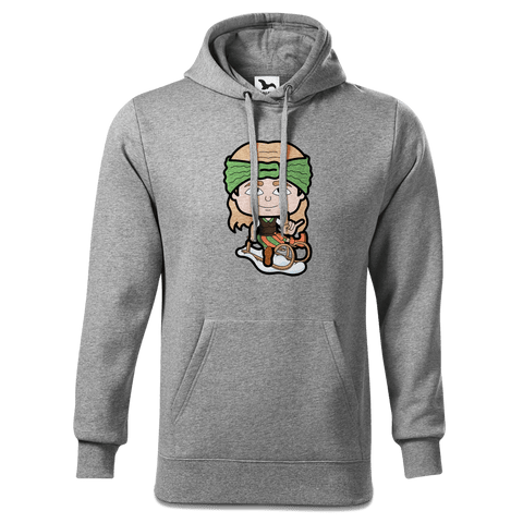 Die Sinzerin Winter Edition Sweatshirt Hoody Herren Grau Meliert Pulvermuehle Front