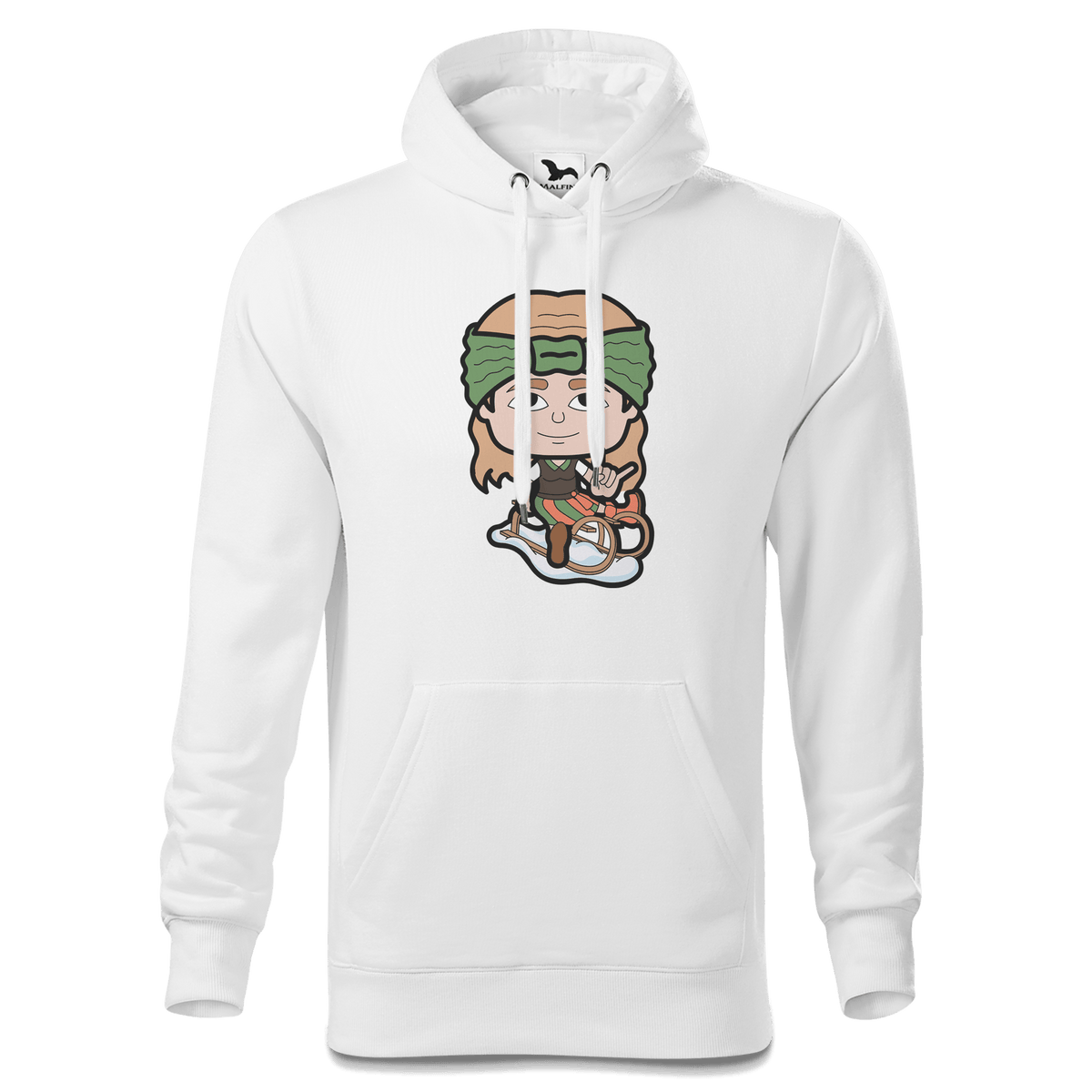 Die Sinzerin Winter Edition Sweatshirt Hoody Herren Weiss Reikering Front