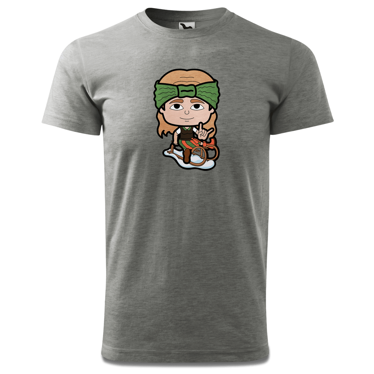 Die Sinzerin Winter Edition T Shirt Herren Grau Meliert Hofau Front