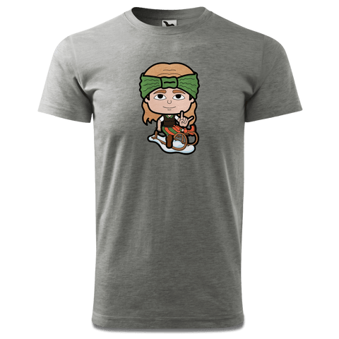 Die Sinzerin Winter Edition T Shirt Herren Grau Meliert Hofau Front